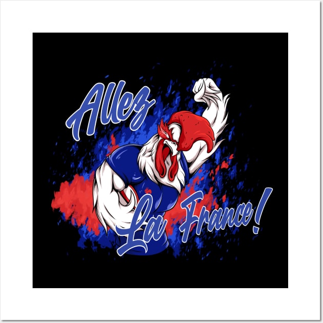 Supporter French rugby team - XV de France Wall Art by Teebee